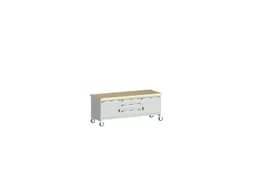 werkbank,verrijdbaar,HxBxD 840x2000x750mm,beukenblad,draagverm. 1200kg