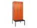 locker met bank,voor scheiding van kleding,HxBxD 2120x900x815mm,3vak