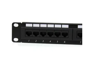 24 Port 1U Rackmount Cat6 Patch Panel - 2