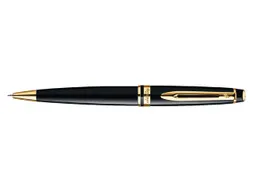 Balpen Waterman Expert Black lacquer GT Medium Blauwe inkt
