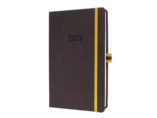 Weekagenda Linescape A5 2026 (EN) donkergrijs Hardcover verticale inde