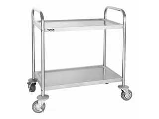 Serveerwagen Vogue met 2 plateaus 82.5x71 cm RVS - 3