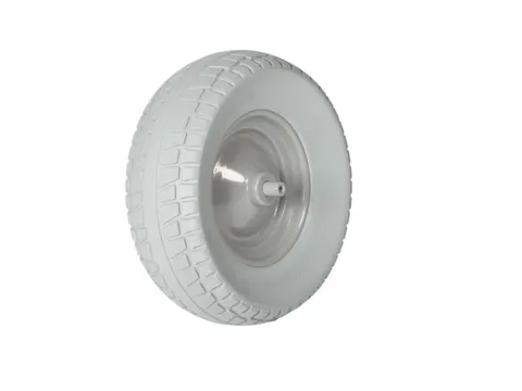 kruiwagenwiel,draagverm. 250kg,ØxB 400x130mm,aslengte 200mm,PU-banden