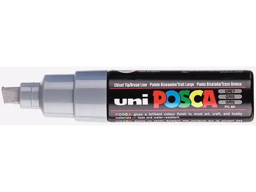Verfstift Posca PC8K Brede punt 8mm schuin grijs