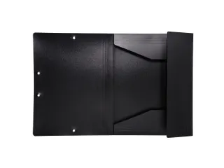 Elastomap A4 uit polypropyleen 3 kleppen en elastiek zwart - 3