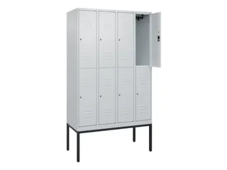 dubbeldekse locker,HxBxD 2120x1200x500mm,4x2vak.,vak B 300mm,cil.-slot - 2