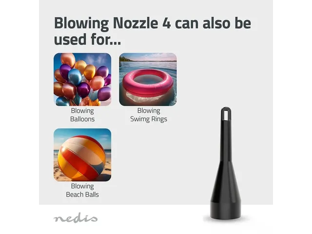 Handstofzuiger / luchtblazer Nedis 90W oplaadbaar zwart