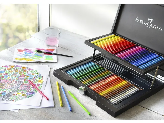 Aquarelpotlood Faber-Castell Albrecht Dürer houten koffer 72 stuks