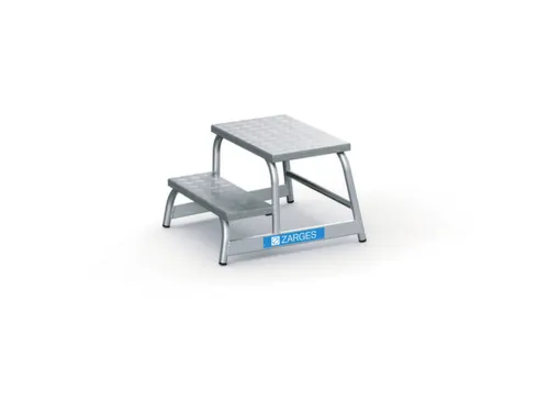 machine-opstapje bordes H 400mm 2treden aluminium