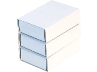 Luciferdoosjes Folia groot 110x60x20mm 12 stuks wit - 3