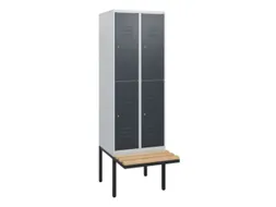 Dubbeldekse dekenkist,HxBxD 1950x600x815mm,2x2vak.,vak B 300mm