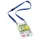 Badge Durable voor evenementen A6 met koord blauw