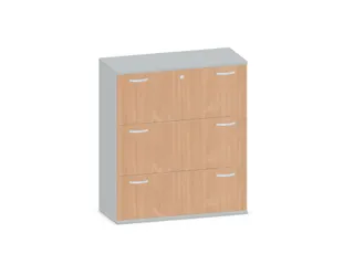 hangmappenkast 1150x1000x430mm 3hangmappenframes Onyx+ Beuken - 1