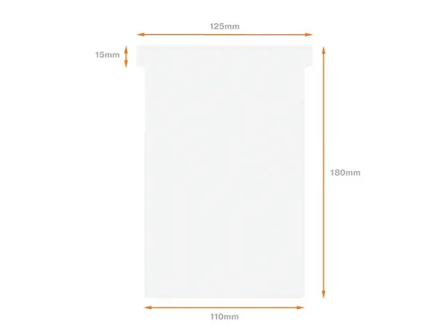 Planbord T-kaart Nobo Nr 4 112mm Wit