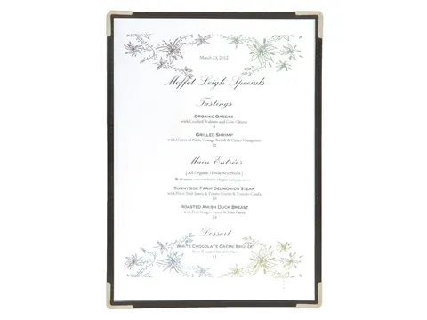 Menukaart Securit A4 1-delig voor 2 pagina's transparant 3 stuks