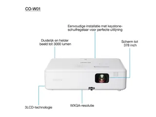 Projector Epson CO-W01 WXGA 3LCD-technologie Wit - 3