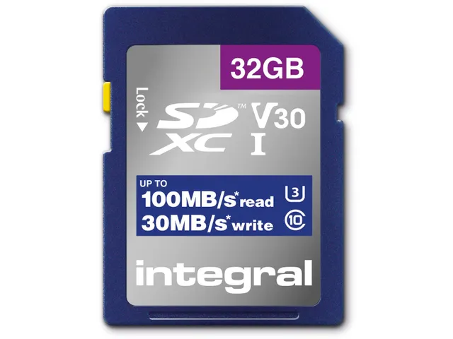 carte mémoire SDXC V30, 32 Go