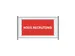 Hekwerkbanner 200x100 cm Rood met Franstalige Print Nous Recrutons