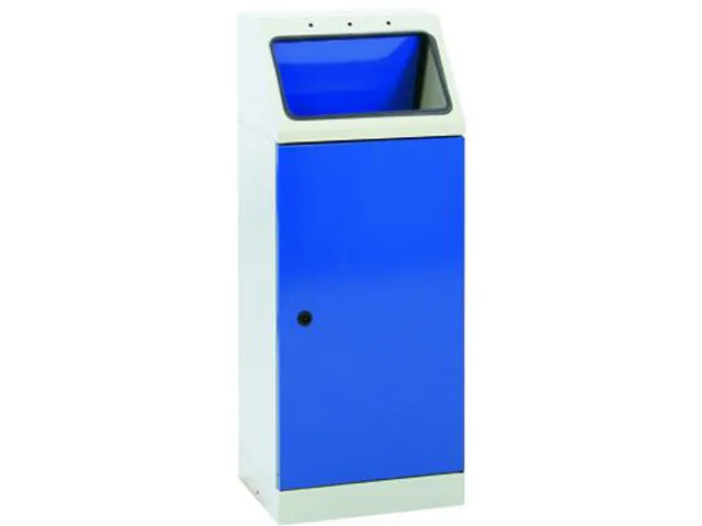 afvalverzamelaar zelfblussend 1x45 liter HxBxD 1000x400x300mm blauw