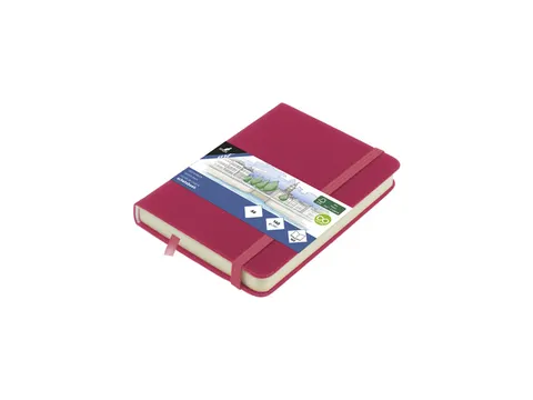 Schetsboek Kangaro A6 ruby PU HC 80 vel 140gr roomwit met elastiek en