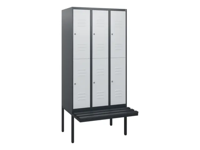 Dubbeldekse dekenkist,HxBxD 1950x900x815mm,3x2vak.,vak B 300mm
