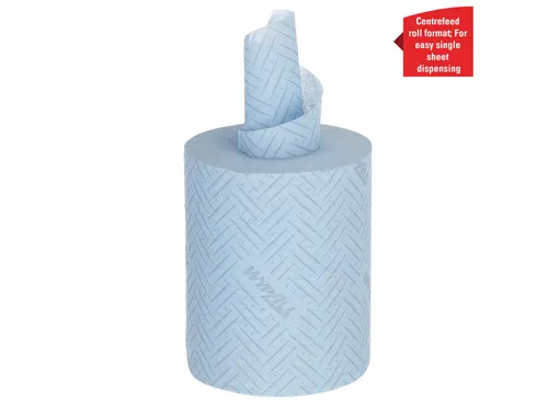 Poetsrol WypAll L10 1-laags 18,3cm163m 430vel blauw 6223