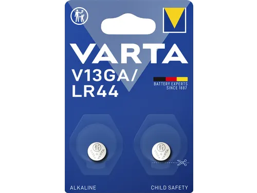 Batterij Varta knoopcel V13GA alkaline blister à 2 stuks