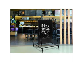 Krijtstoepbord Swing 50x70cm Zwart industrieel frame 15mm - 8