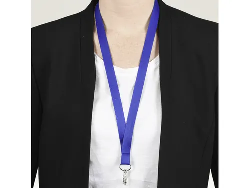 Lanyard Avery rPET blauw 440x15mm met karabijnhaak 10 stuks
