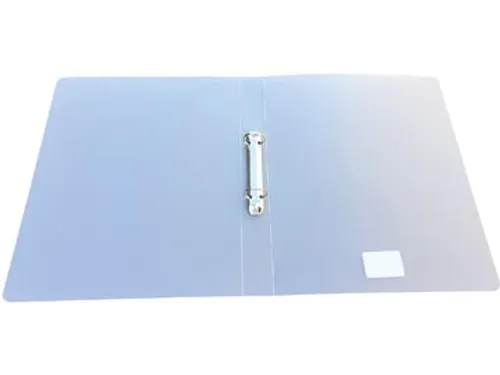 ringmap, voor ft A4, uit PP, 2 ringen van 25mm, transparant wit