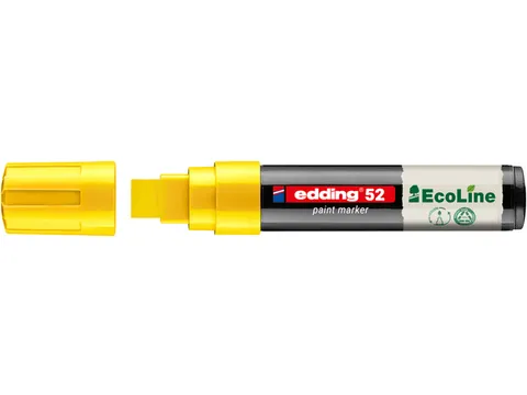 Paintmarker edding 52 EcoLine op waterbasis 4-15mm geel