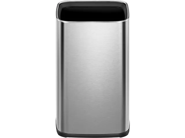 EKO Laguna Open top Prullenbak 12 Liter Zilver Mat RVS