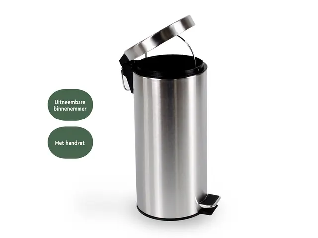 Pedaalemmer BRASQ 30 liter rvs