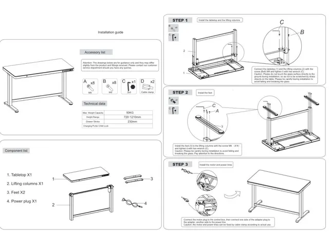 Bureau Assis-Debout électrique cadre noir Chêne blanchi 120cm