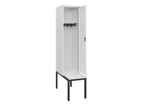 locker met bank,HxBxD 1950x400x815mm,1vak,vak B 400mm,cilinderslot