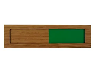 Premium Schuifbord Houtlook Niet Storen Groen Rood 150x40mm - 3