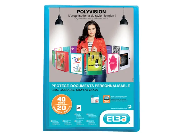 Showalbum Oxford Polyvision A4 20 Tassen PP blauw