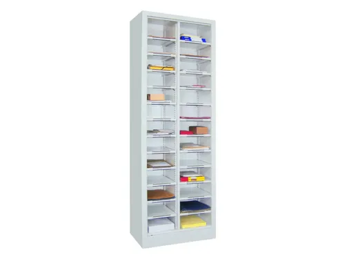 Postsorteerkast Zonder Deuren 1950x640x400mm 2x13 Vakken Ral7035