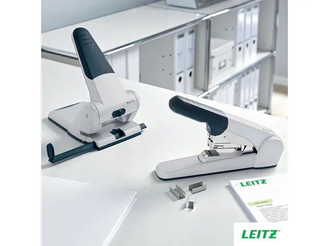 Blokhechter Leitz 5552 Heavy Duty Flat Clinch 60vel zilvergrijs