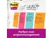 Memoblok 3M Post-it XL-LL Super Sticky 101mmx101mm groen met lijn 70 v