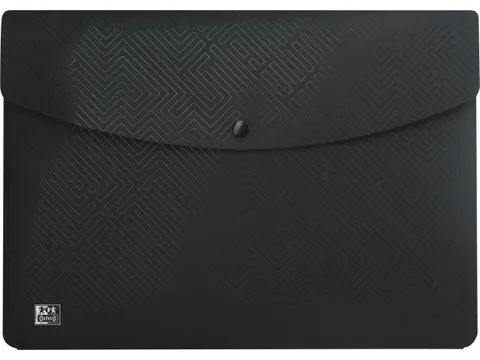 Urban documentenmap met drukknopsluiting A4 PP zwart