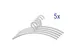 Kledinghanger MAUL acryl 460X190mm wit 5 stuks
