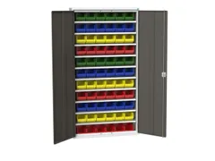 Systeemkast 2000x1050x350mm 66bakken 10xlegbord RAL7035+RAL7016