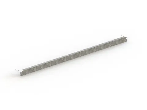 sokkellijst,v. inhaakstelling,HxB 56x1300mm,staal verzinkt