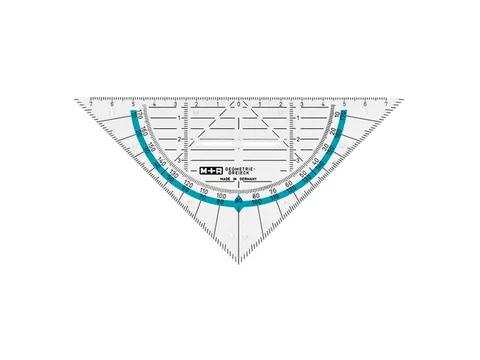 Geodriehoek M+R 14cm kunststof onbreekbaar