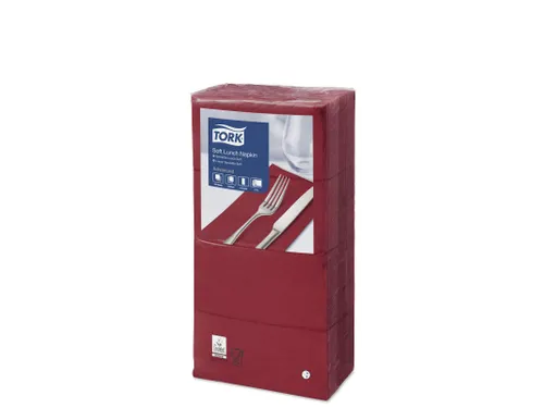 Tork 477418 Soft Lunchservet Advanced Bordeaux 33x33cm