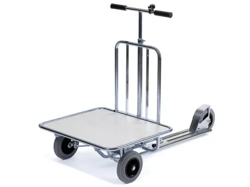transportwagen,1trede,laadvl. LxB 580x680mm,houtplaat,glansverzinkt