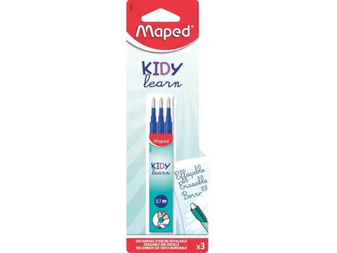 Balpenvulling Maped Kidy uitwisbaar M blauw 3st