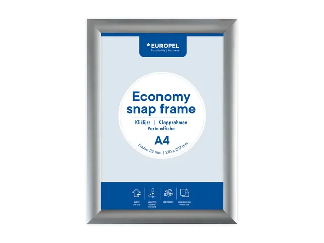 Kliklijst Europel Economy A4 zilver