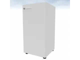 kantoorkast,HxBxD 860x430x450mm,1xhouten vloer,2ordnerhoogte,romp wit - 3